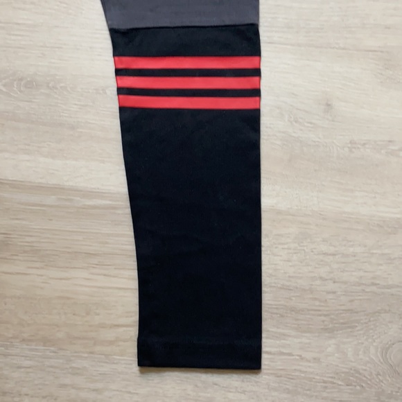 Adidas Leggings Black, Gray, Red Three Stripes - Picture 4 of 7